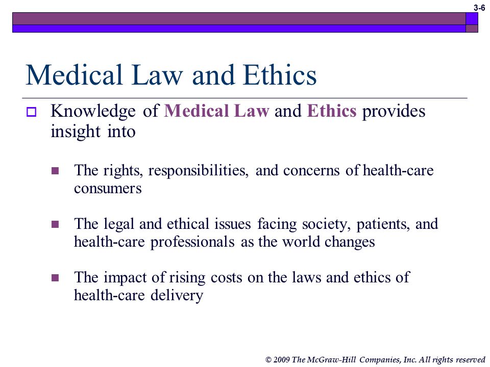 medical legal and ethical issues